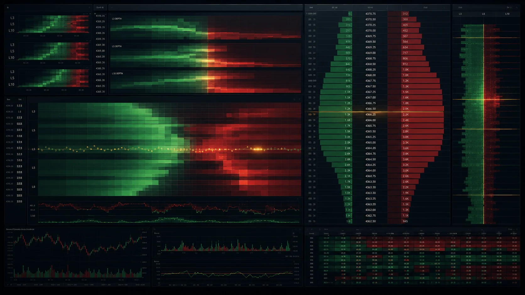 Vantedge DOM Pressure Matrix - Order flow analytics for NinjaTrader